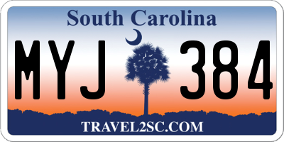 SC license plate MYJ384