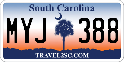 SC license plate MYJ388