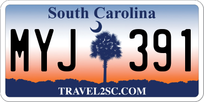 SC license plate MYJ391