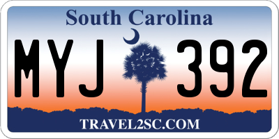 SC license plate MYJ392