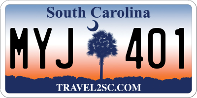 SC license plate MYJ401