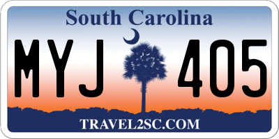 SC license plate MYJ405