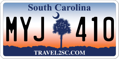 SC license plate MYJ410
