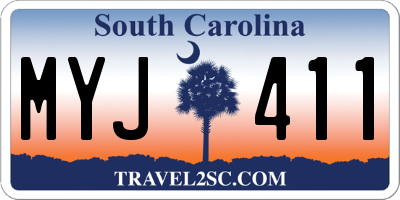 SC license plate MYJ411