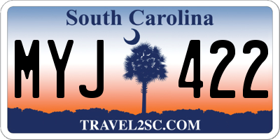 SC license plate MYJ422