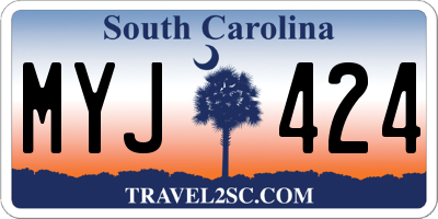 SC license plate MYJ424