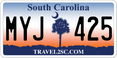 SC license plate MYJ425