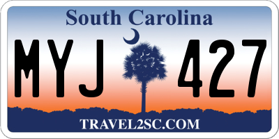 SC license plate MYJ427
