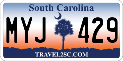 SC license plate MYJ429
