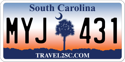 SC license plate MYJ431