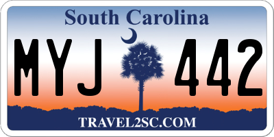 SC license plate MYJ442