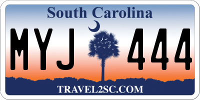 SC license plate MYJ444