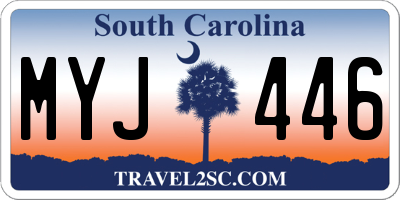 SC license plate MYJ446