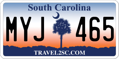 SC license plate MYJ465