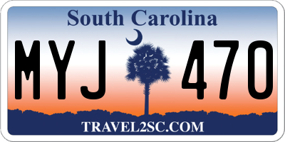 SC license plate MYJ470