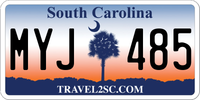 SC license plate MYJ485