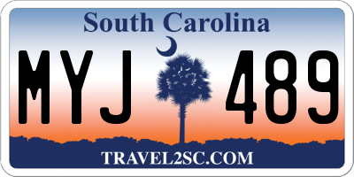 SC license plate MYJ489