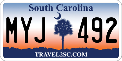 SC license plate MYJ492