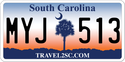 SC license plate MYJ513