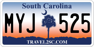 SC license plate MYJ525