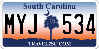SC license plate MYJ534