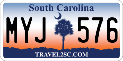 SC license plate MYJ576