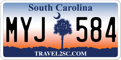 SC license plate MYJ584