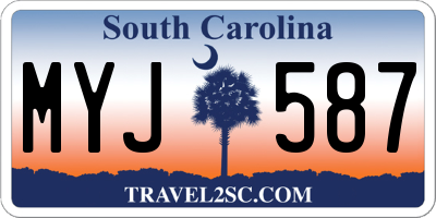 SC license plate MYJ587