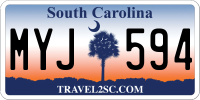 SC license plate MYJ594