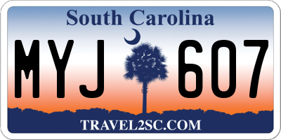 SC license plate MYJ607