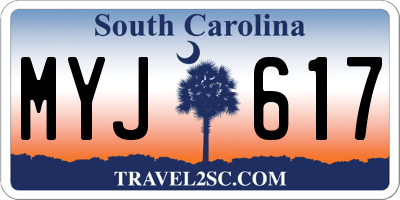 SC license plate MYJ617