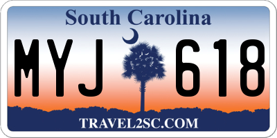 SC license plate MYJ618