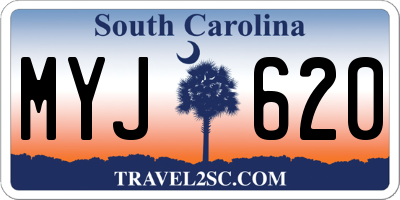 SC license plate MYJ620
