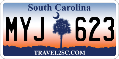 SC license plate MYJ623