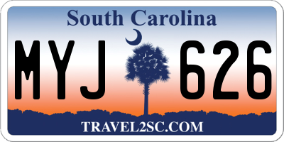 SC license plate MYJ626