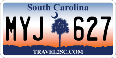 SC license plate MYJ627