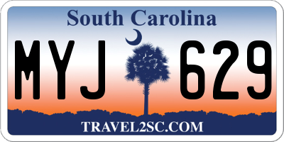 SC license plate MYJ629