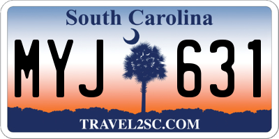 SC license plate MYJ631