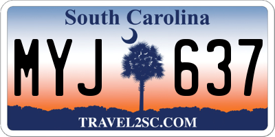 SC license plate MYJ637
