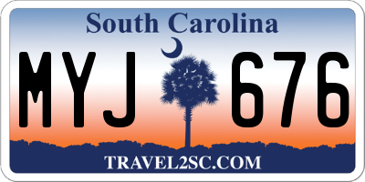 SC license plate MYJ676