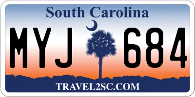 SC license plate MYJ684