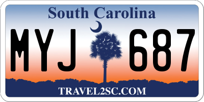 SC license plate MYJ687