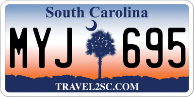 SC license plate MYJ695