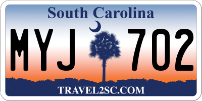 SC license plate MYJ702