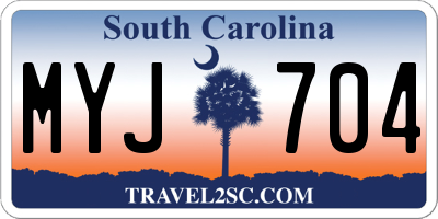 SC license plate MYJ704