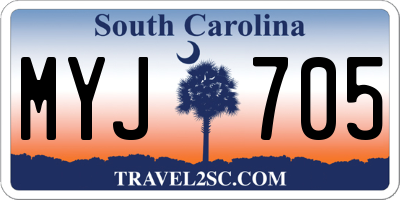SC license plate MYJ705