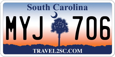 SC license plate MYJ706