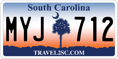 SC license plate MYJ712