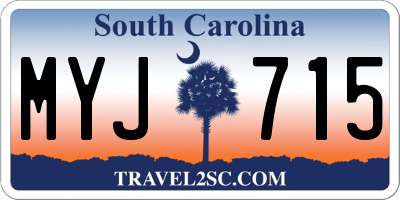 SC license plate MYJ715