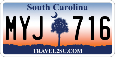 SC license plate MYJ716